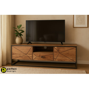 EGON modern akácfa TV-szekrény - 145cm BIZZOTTO