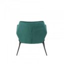 GIN modern bársony fotel - petrol/fekete