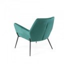 GIN modern bársony fotel - petrol/fekete