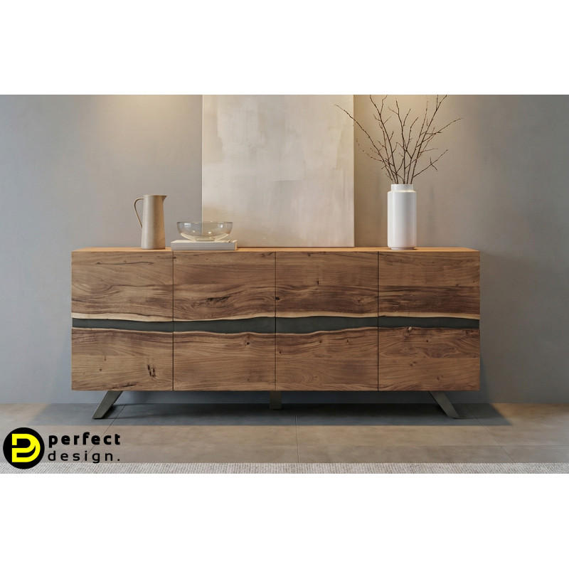 MARONE modern akácfa komód - 198cm