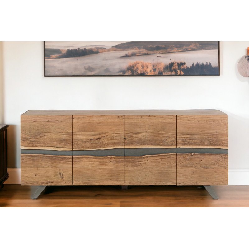 MARONE modern akácfa komód - 198cm