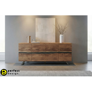 MARONE modern akácfa komód - 198cm