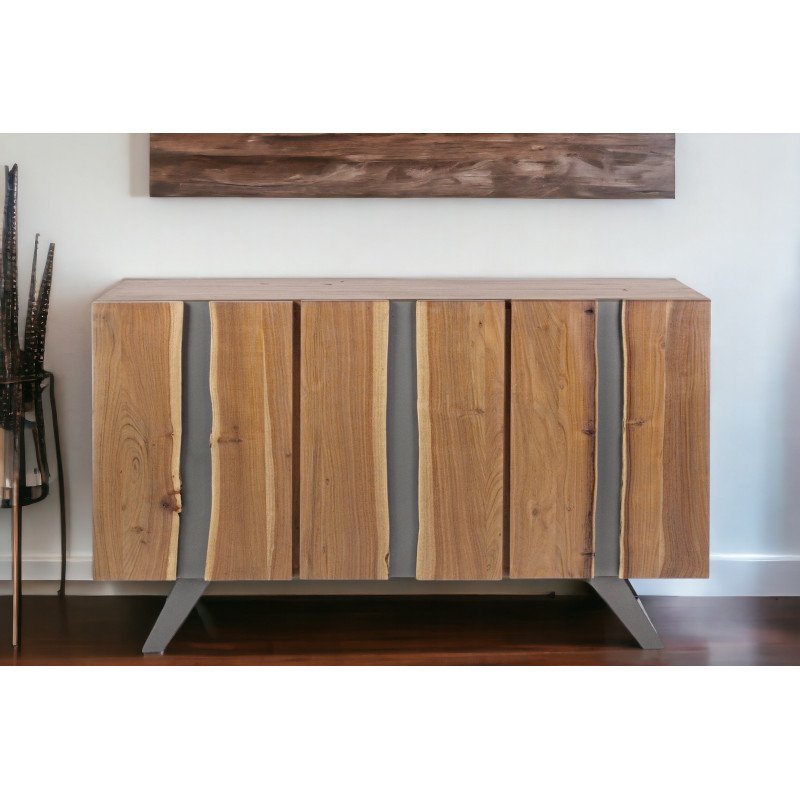 MARONE modern akácfa komód - 145cm