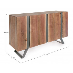 MARONE modern akácfa komód - 145cm