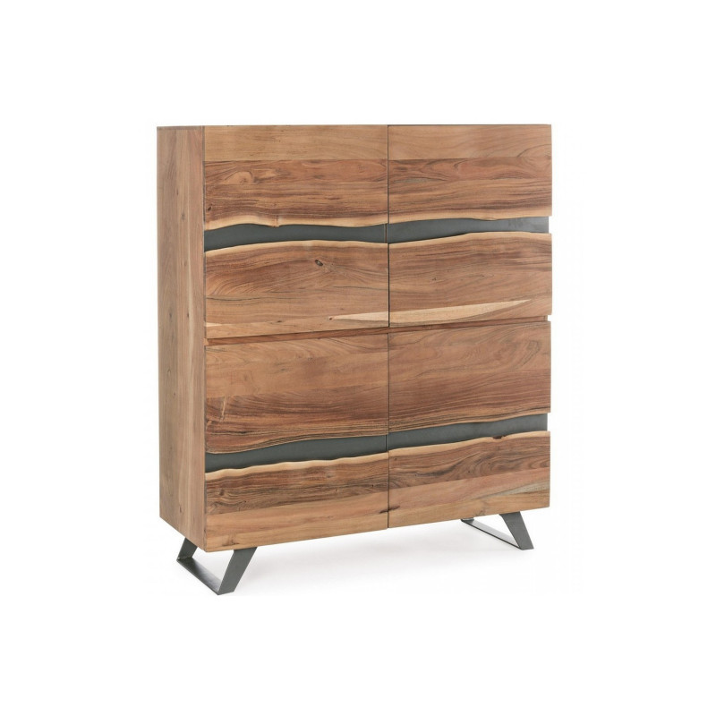 MARONE modern akácfa szekrény - 138cm