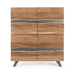 MARONE modern akácfa szekrény - 138cm