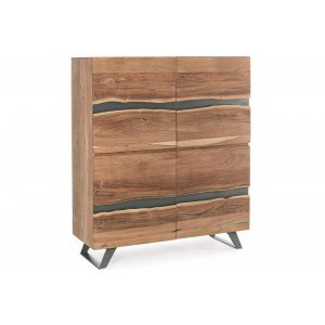 MARONE modern akácfa szekrény - 138cm BIZZOTTO