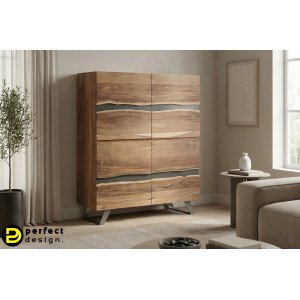 MARONE modern akácfa szekrény - 138cm BIZZOTTO