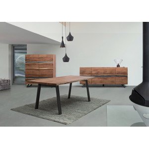 MARONE modern akácfa szekrény - 138cm