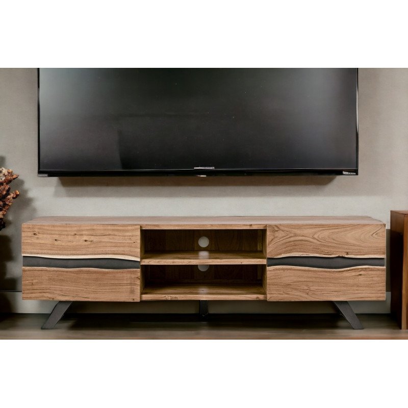 MARONE modern TV állvány akácfából - 190cm