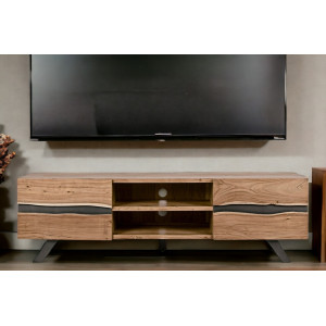 MARONE modern TV állvány akácfából - 190cm BIZZOTTO