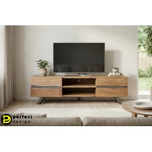 MARONE modern TV állvány akácfából - 190cm BIZZOTTO
