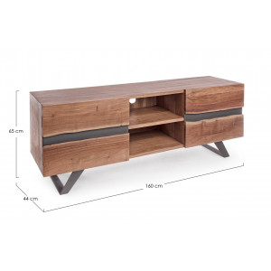 MARONE modern TV állvány akácfából - 160cm