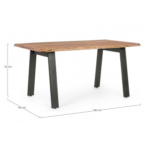 MARONE modern akácfa étkezőasztal - 160/200cm