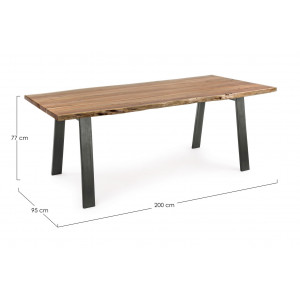 MARONE modern akácfa étkezőasztal - 160/200cm
