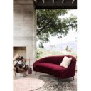 SERAPHINE exkluzív bársony kanapé - bordó - 183cm
