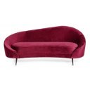 SERAPHINE exkluzív bársony kanapé - bordó - 183cm