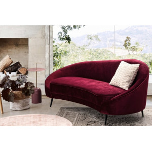 SERAPHINE exkluzív bársony kanapé - bordó - 183cm BIZZOTTO