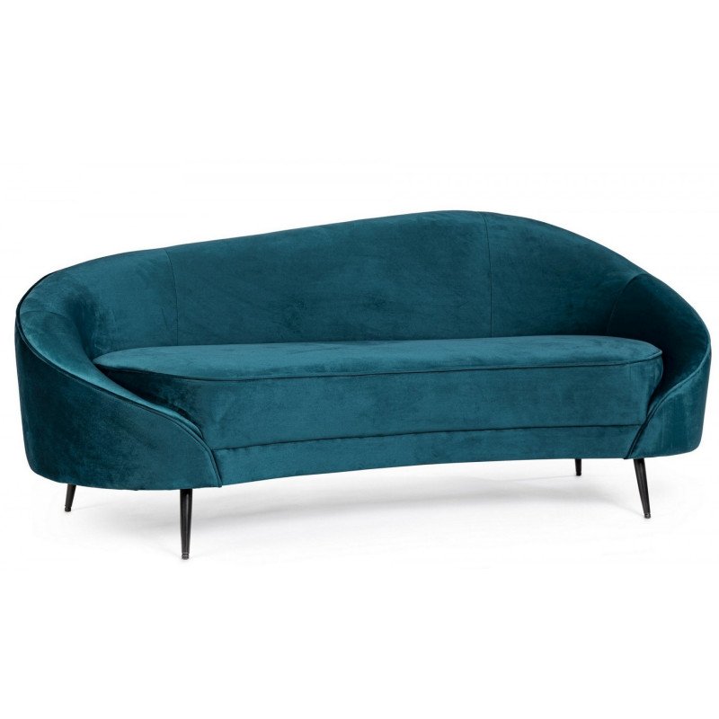 SERAPHINE exkluzív bársony kanapé - kék - 183cm