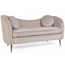 CANDIS exkluzív bársony kanapé - szürke - 163cm