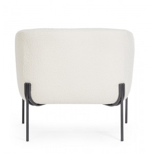 MADLINE design fotel - fehér boucle