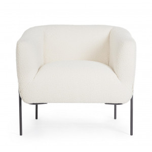 MADLINE design fotel - fehér boucle