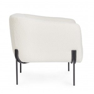 MADLINE design fotel - fehér boucle