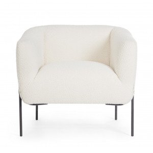 MADLINE design fotel - fehér boucle