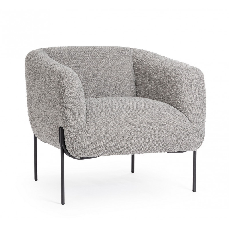 MADLINE design fotel - szürke boucle