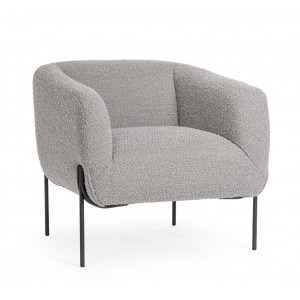MADLINE design fotel - szürke boucle BIZZOTTO