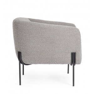 MADLINE design fotel - szürke boucle