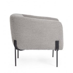 MADLINE design fotel - szürke boucle