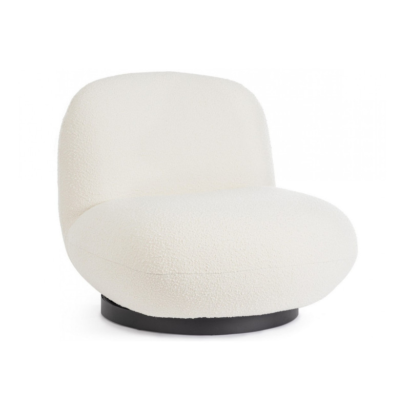 MARGOT design forgófotel - fehér boucle