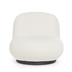 MARGOT design forgófotel - fehér boucle