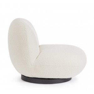 MARGOT design forgófotel - fehér boucle