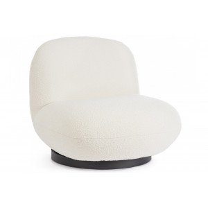 MARGOT design forgófotel - fehér boucle BIZZOTTO