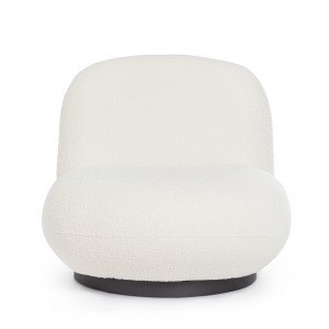 MARGOT design forgófotel - fehér boucle