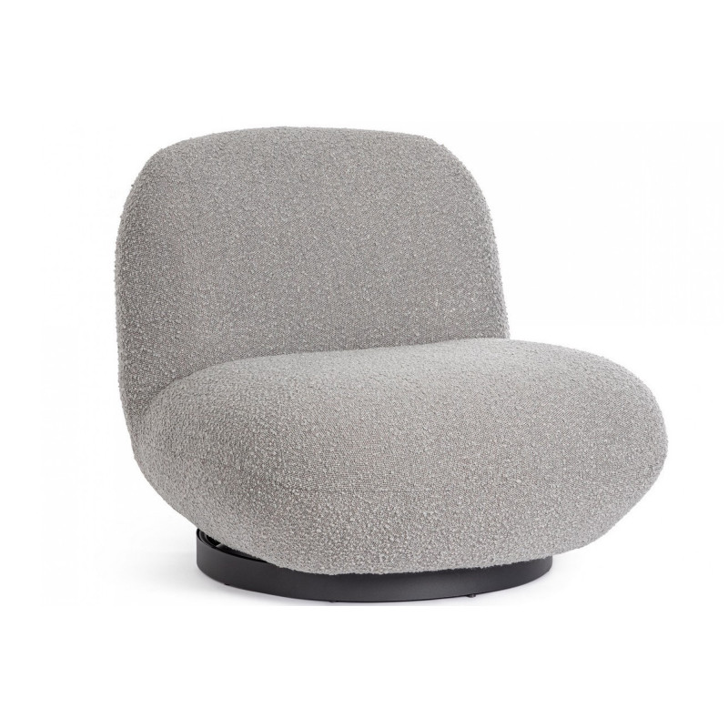 MARGOT design forgófotel - szürke boucle