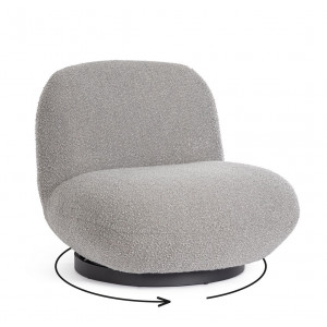 MARGOT design forgófotel - szürke boucle