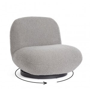 MARGOT design forgófotel - szürke boucle