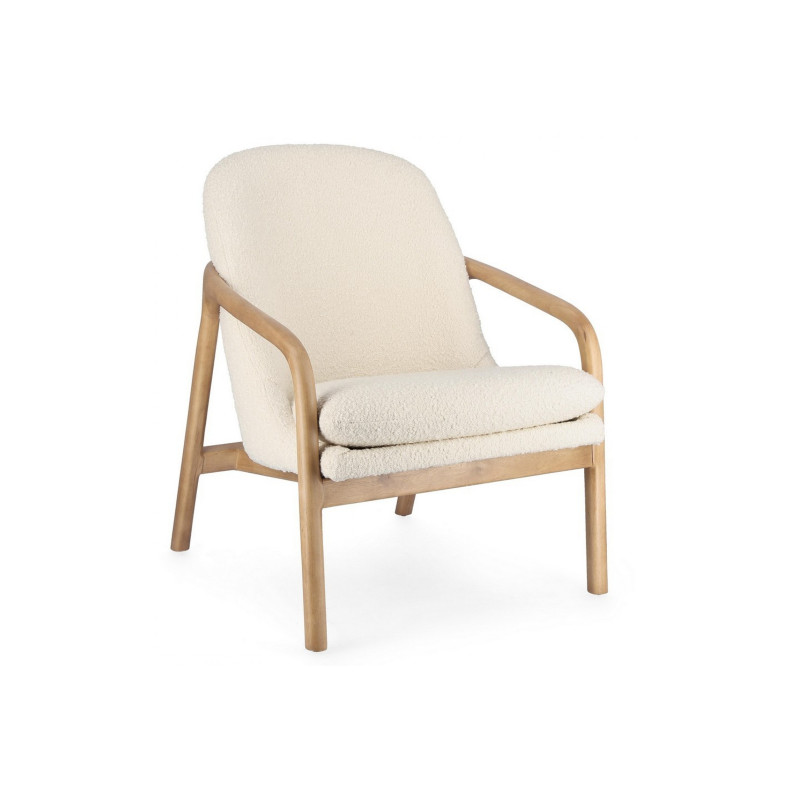 ELAIDE design fotel - fehér boucle