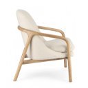 ELAIDE design fotel - fehér boucle