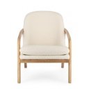 ELAIDE design fotel - fehér boucle