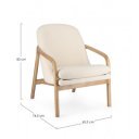 ELAIDE design fotel - fehér boucle