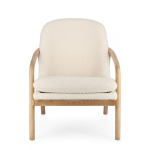 ELAIDE design fotel - fehér boucle