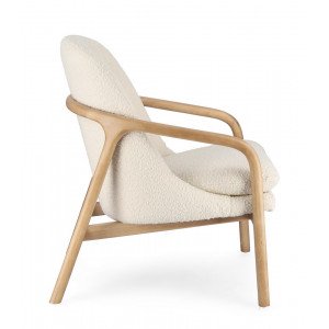 ELAIDE design fotel - fehér boucle