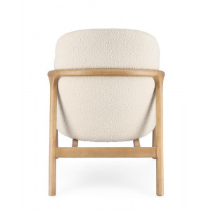 ELAIDE design fotel - fehér boucle