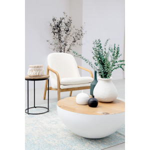 ELAIDE design fotel - fehér boucle