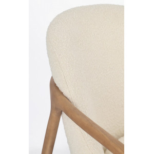 ELAIDE design fotel - fehér boucle