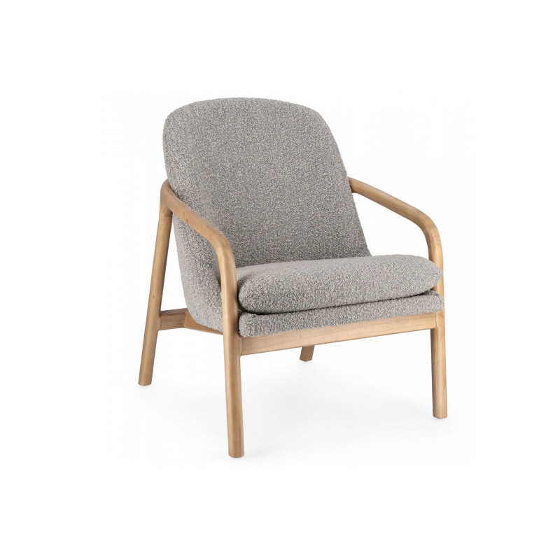 ELAIDE design fotel - szürke boucle